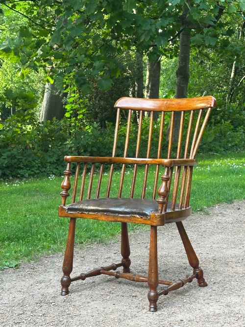 AN UNUSUAL LOWBACKED DARVEL CHAIR ATTRIBUTED TO HUGH SHIELDS AYRSHIRE LATE 19TH CENTURY - ADDITIONAL PHOTO 3