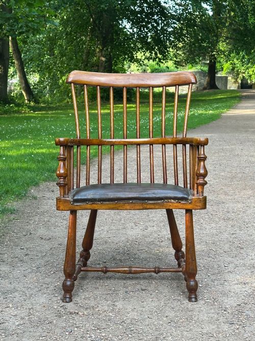 AN UNUSUAL LOWBACKED DARVEL CHAIR ATTRIBUTED TO HUGH SHIELDS AYRSHIRE LATE 19TH CENTURY - ADDITIONAL PHOTO 4