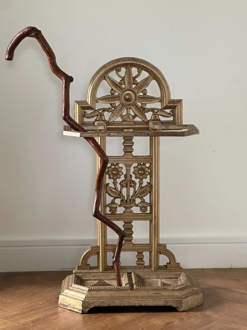 A FALKIRK IRONWORKS STICK STAND IN THE MANNER OF CHRISTOPHER DRESSER FOURTH QUARTER 19TH CENTURY - ADDITIONAL PHOTO 9