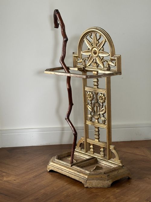 A FALKIRK IRONWORKS STICK STAND IN THE MANNER OF CHRISTOPHER DRESSER FOURTH QUARTER 19TH CENTURY - ADDITIONAL PHOTO 2