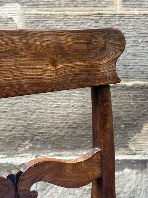 A SCOTTISH GEORGE IV SOLID LABURNUM SIDE CHAIR C1830 - ADDITIONAL PHOTO 4