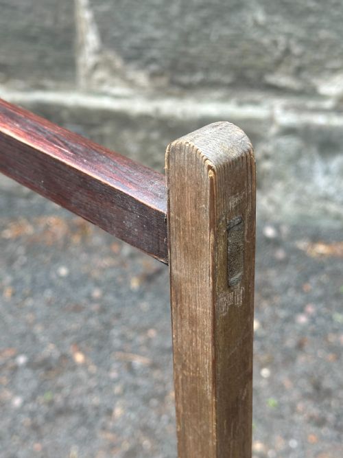 A SCOTTISH GEORGE III STAINED PINE TOWEL RAIL - ADDITIONAL PHOTO 2