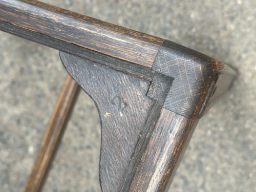 A GOOD QUALITY PAIR OF STAINED ASH 'CHINESE' SIDE CHAIRS - ADDITIONAL PHOTO 2