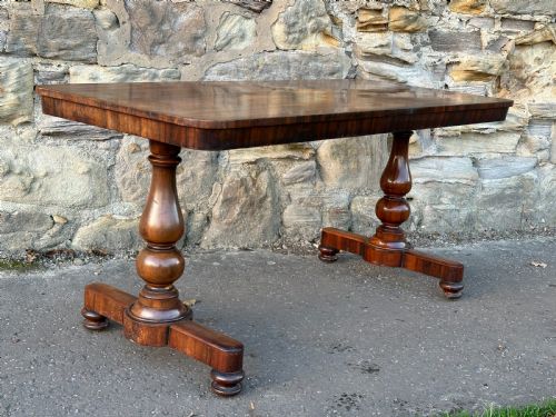 AN IMPRESSIVE GEORGE IV GONCALO ALVES 'PILLAR END' LIBRARY TABLE ATTRIBUTED TO GILLOWS C1830 - ADDITIONAL PHOTO 8