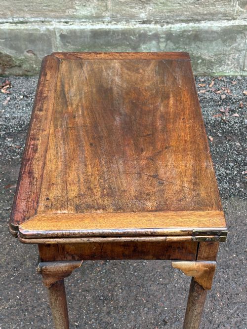 A GEORGE I WALNUT CARD TABLE PROBABLY SCOTTISH OR IRISH 1720'S - ADDITIONAL PHOTO 14