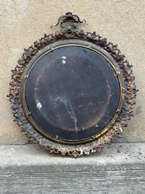 A FINELY CAST LATE 19TH CENTURY BRASS WALL MIRROR - ADDITIONAL PHOTO 4