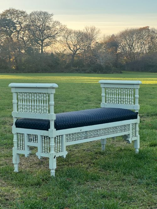 attributed to liberty co a large moorish inspired window seat c1910 - CATEGORY: ANTIQUE STOOLS - DATED EDWARDIAN
