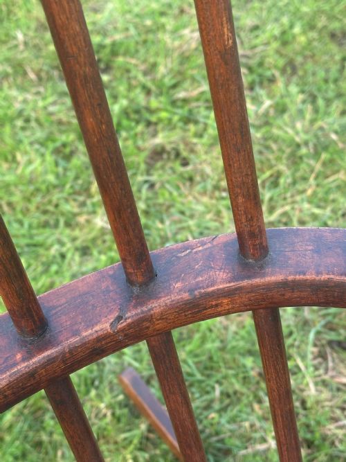 A 'DARVEL' HIGHBACK ROCKING CHAIR MADE BY HUGH SHIELDS OR HUGH SHIELDS JNR NEWMILNS AYRSHIRE FOURTH QUARTER 19TH CENTURY - ADDITIONAL PHOTO 4