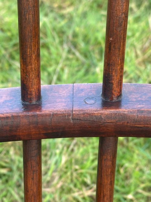 A 'DARVEL' HIGHBACK ROCKING CHAIR MADE BY HUGH SHIELDS OR HUGH SHIELDS JNR NEWMILNS AYRSHIRE FOURTH QUARTER 19TH CENTURY - ADDITIONAL PHOTO 1