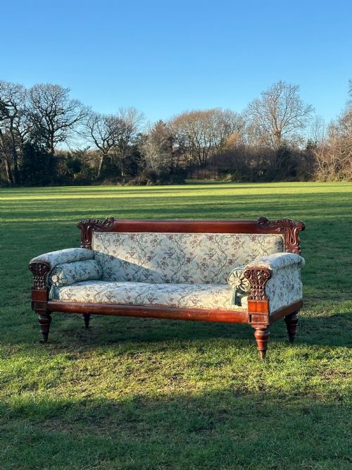 a scottish 'roman vase' carved mahogany sofa edinburgh c1830 - CATEGORY: ANTIQUE SOFAS - DATED 19TH CENTURY