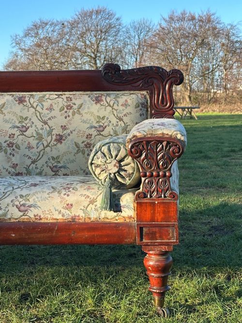 A SCOTTISH 'ROMAN VASE' CARVED MAHOGANY SOFA EDINBURGH C1830 - ADDITIONAL PHOTO 1