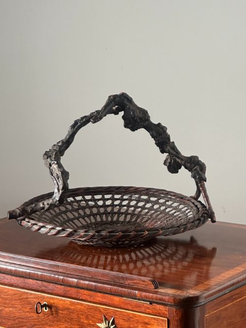 A JAPANESE IKEBANA FLOWER ARRANGING BASKET EARLY 20TH CENTURY - ADDITIONAL PHOTO 6