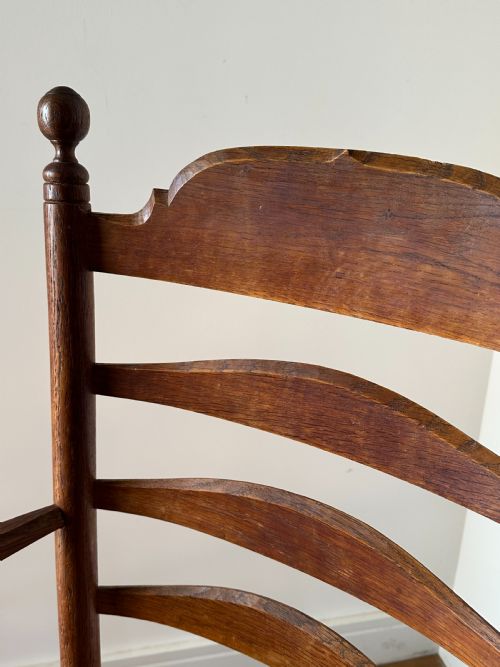 AN UNUSUAL ANGLOINDIAN PRINCIPALLY TEAK FRAMED RUSH SEATED CHAIR C1900 - ADDITIONAL PHOTO 4