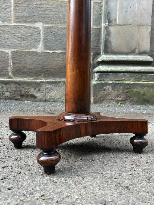 A SCOTTISH GEORGE IV ROSEWOOD PEDESTAL TABLE IN THE OF MANNER JAMES MEIN JNR C1830 - ADDITIONAL PHOTO 8