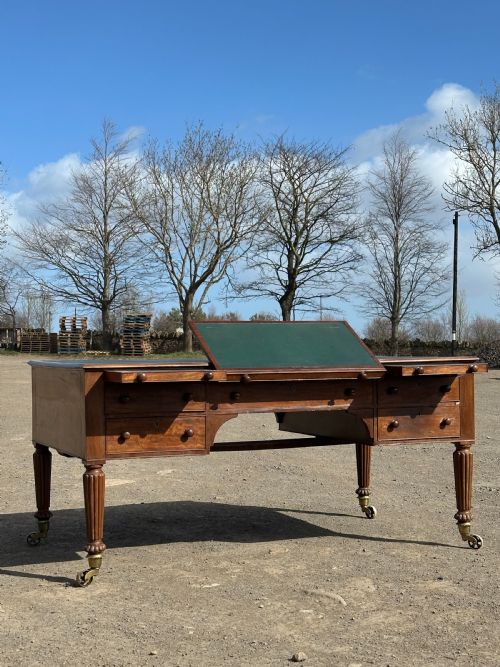 AN IMPOSING GEORGE IV MAHOGANY PARTNERS DESK IN THE MANNER OF GILLOWS C1820 - ADDITIONAL PHOTO 6