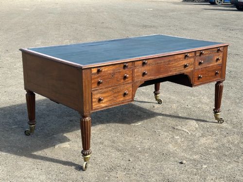 an imposing george iv mahogany partners desk in the manner of gillows c1820 - CATEGORY: ANTIQUE DESKS - DATED REGENCY