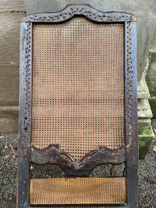 AN INTERESTING PAINTED WALNUT OPEN ARMCHAIR IN THE CAROLEAN TASTE POSSIBLY AMERICAN C17001720 - ADDITIONAL PHOTO 5