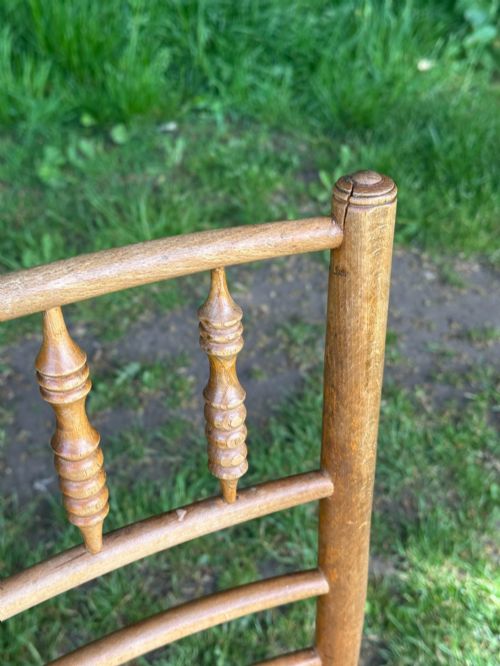 A PAIR OF 19TH CENTURY BEECH AND ASH SUSSEX CHAIRS VERY LIKELY MADE FOR MORRIS CO - ADDITIONAL PHOTO 2