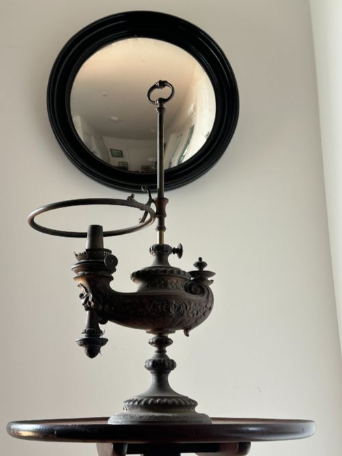 A LATE 19TH CENTURY BRASS 'HARVARD STUDENT'S OIL LAMP' BY WILD AND WESSEL BERLIN - ADDITIONAL PHOTO 3