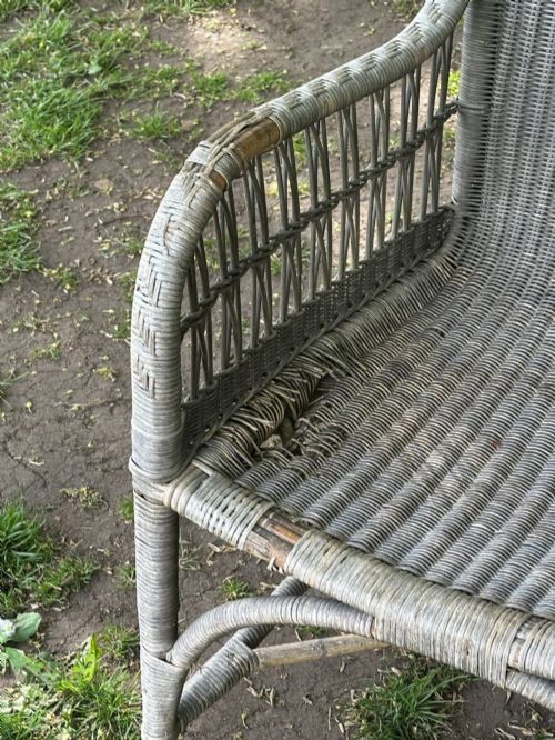 A FINE HANDWOVEN CANE ARMCHAIR BY DRYAD OF LEICESTER 1920'S - ADDITIONAL PHOTO 2