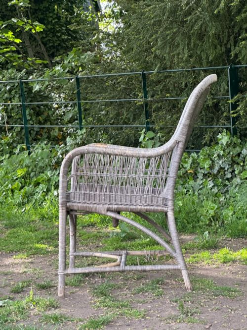 A FINE HANDWOVEN CANE ARMCHAIR BY DRYAD OF LEICESTER 1920'S - ADDITIONAL PHOTO 3