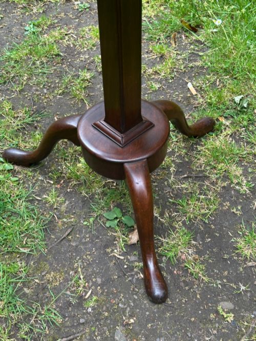 AN UNUSUAL GEORGE II MAHOGANY TELESCOPIC TRIPOD TABLE CANDLESTAND C1740 - ADDITIONAL PHOTO 3