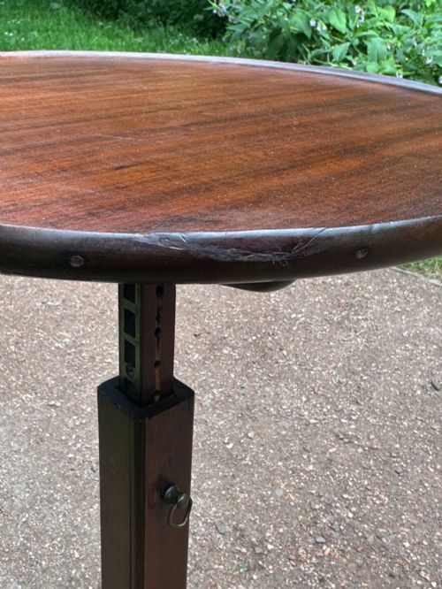 AN UNUSUAL GEORGE II MAHOGANY TELESCOPIC TRIPOD TABLE CANDLESTAND C1740 - ADDITIONAL PHOTO 11