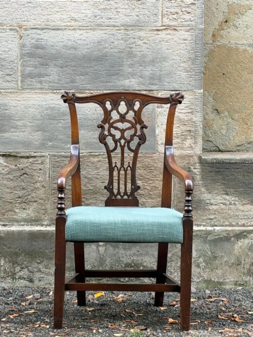 fig 1. A 19th century Scottish walnut 'Gothick' armchair