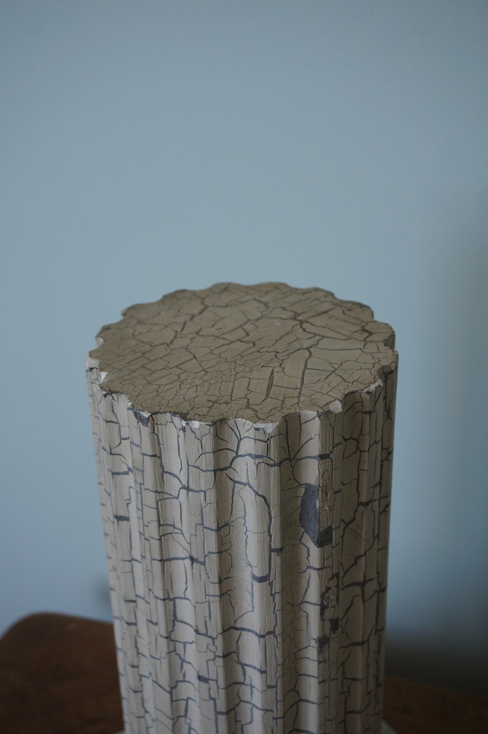 A pair of ornamental textured plaster classical columns c.1900 in the Grand Tour tradition View III