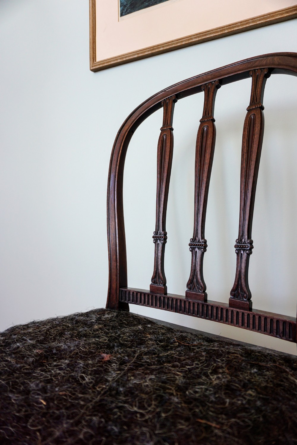 A George III carved mahogany chair by Gillows, c.1785 View III