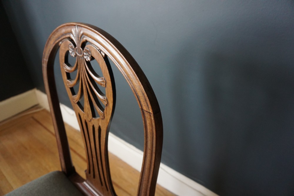 A George III carved mahogany chair to a design by Robert and John Linnell c.1770 View II
