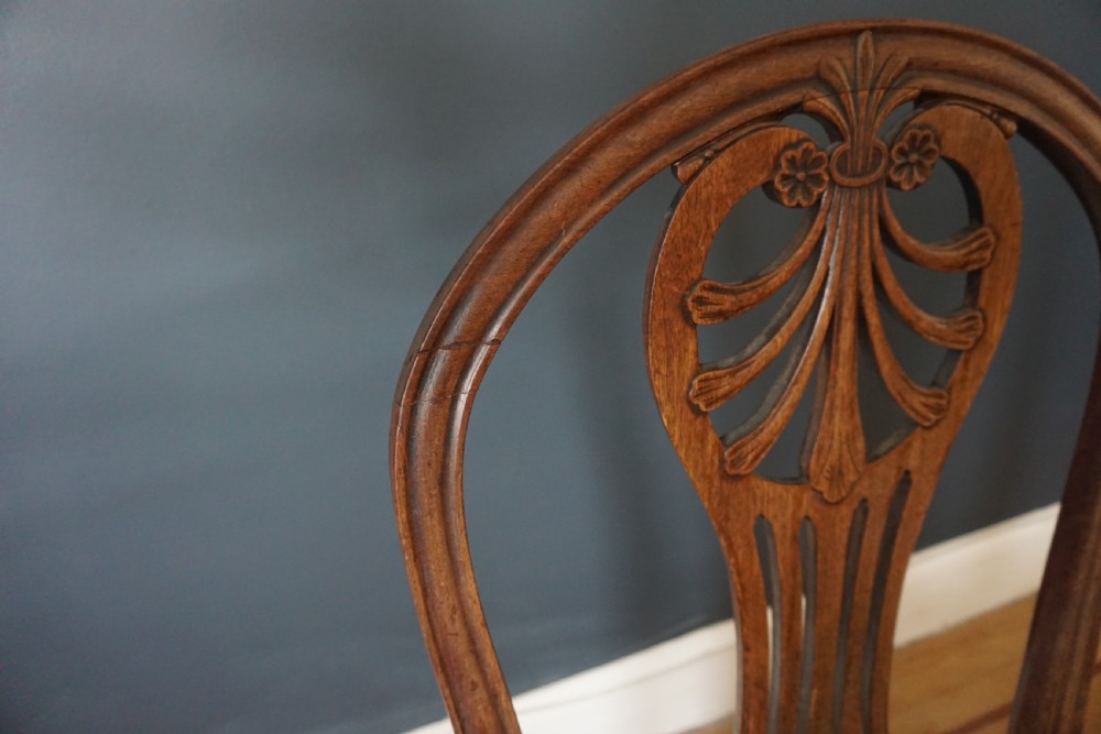 A George III carved mahogany chair to a design by Robert and John Linnell c.1770 View III