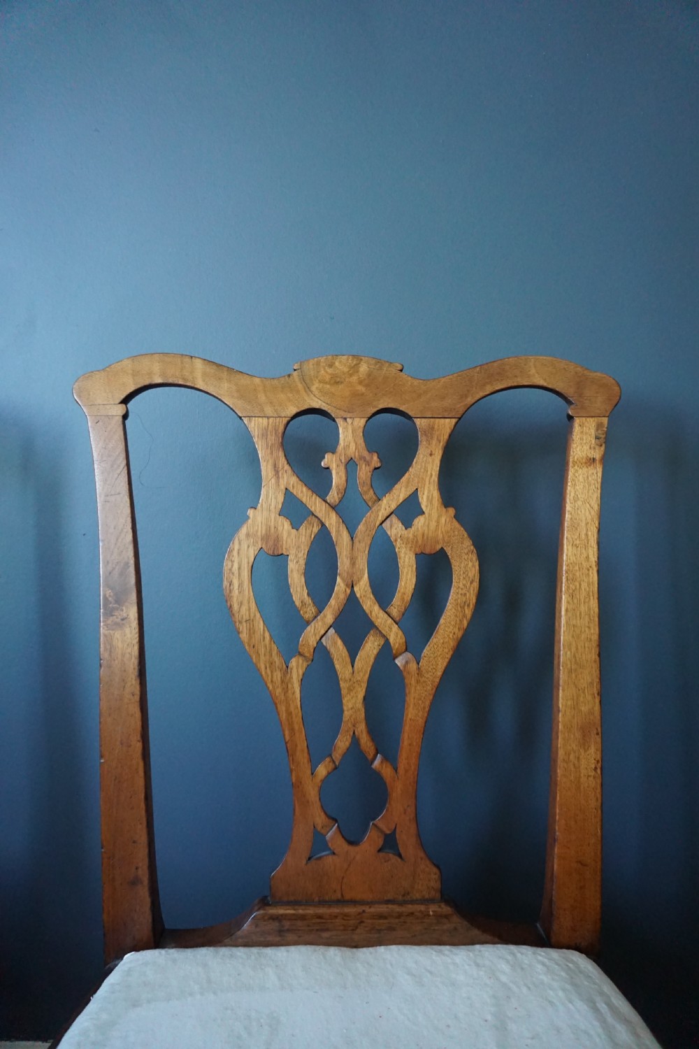 A pair of Scottish George III walnut side chairs c.1770 View V