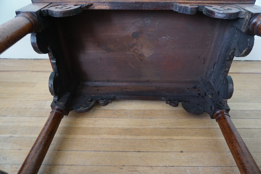 A stylish walnut library Arts and Crafts centre table c.1880 of small proportions View XII