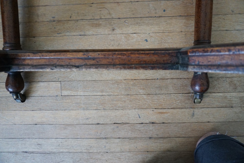 A stylish walnut library Arts and Crafts centre table c.1880 of small proportions View III