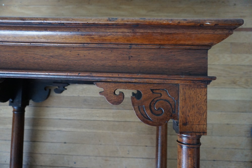 A stylish walnut library Arts and Crafts centre table c.1880 of small proportions View IV