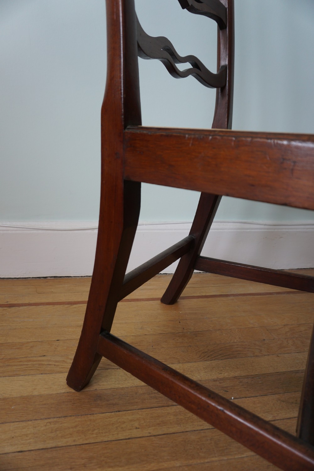 A fine Scottish George III mahogany 'fiddle-back' side chair attributed to William Hamilton c.1770 View IV