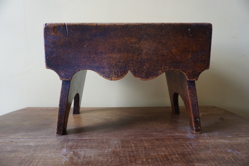 A 19th century Scottish birch 'Creepie' stool View II