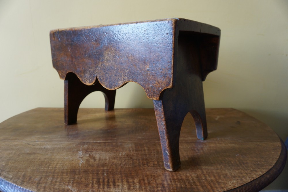 A 19th century Scottish birch 'Creepie' stool