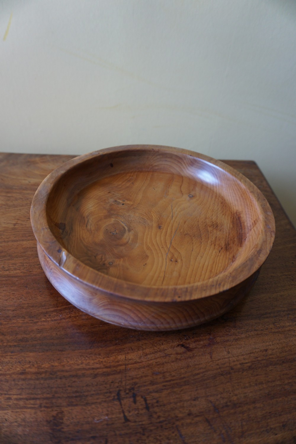 An unusual 19th century yew-wood magnum wine coaster View II