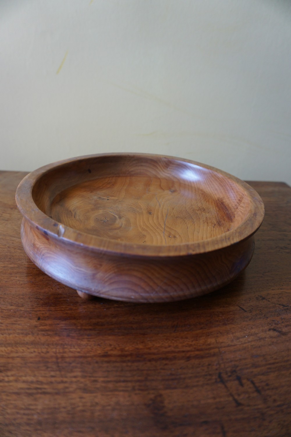 An unusual 19th century yew-wood magnum wine coaster View VI