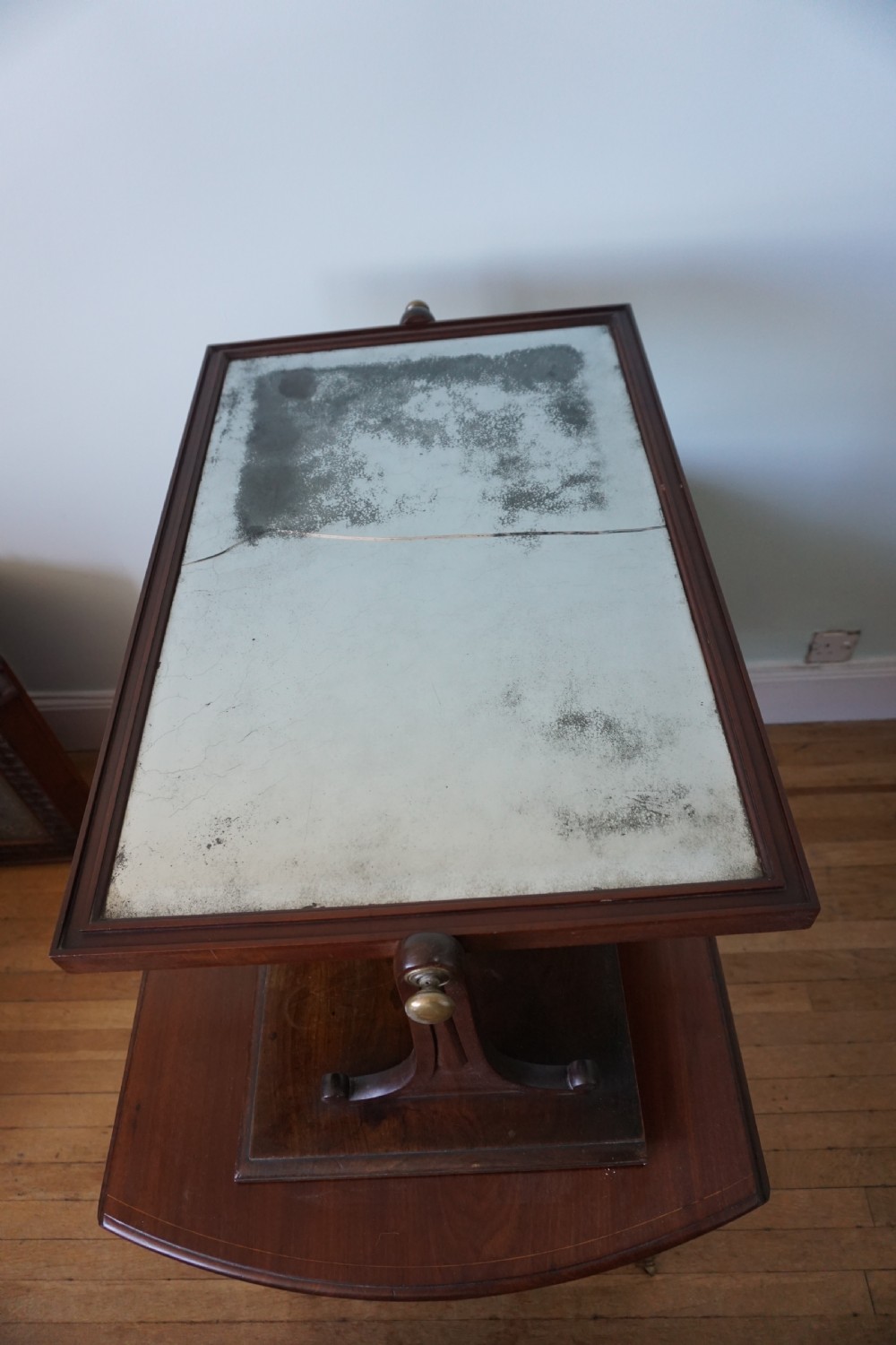 A large early 19th century mahogany dressing mirror attributed to Gillows View IX