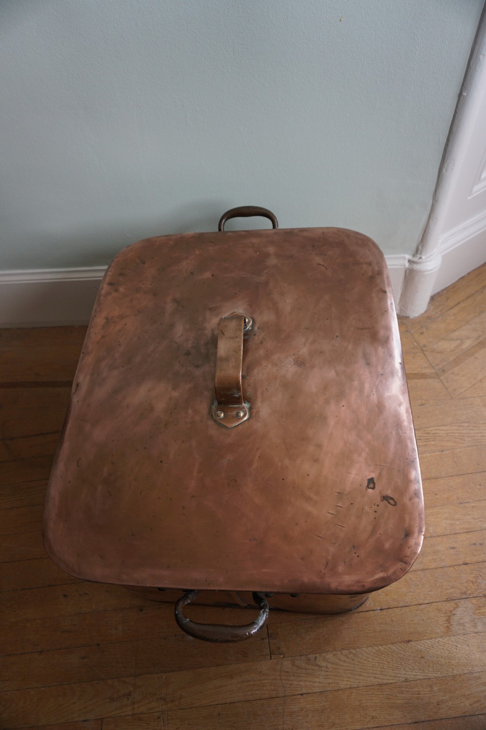 A 19th century copper kindling or log box View VIII