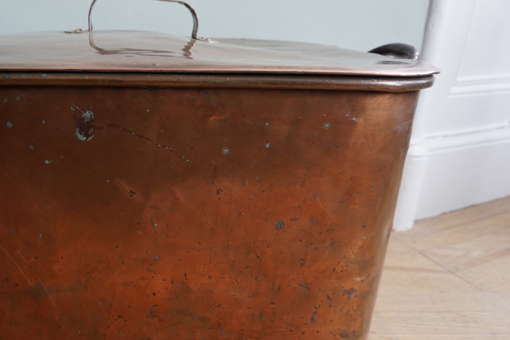 A 19th century copper kindling or log box View IV