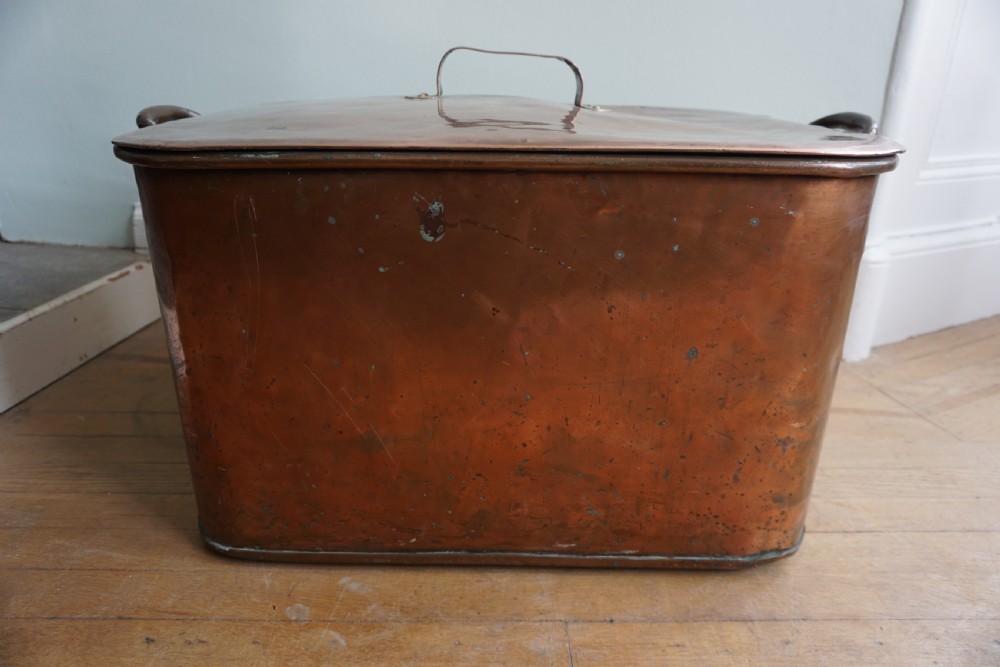 A 19th century copper kindling or log box View V