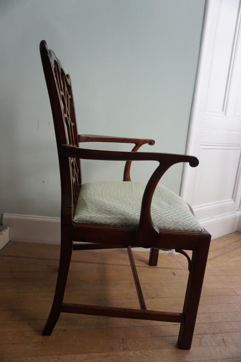 A 'Chinese Chippendale' style carved mahogany chair, fourth quarter 19th century View IV