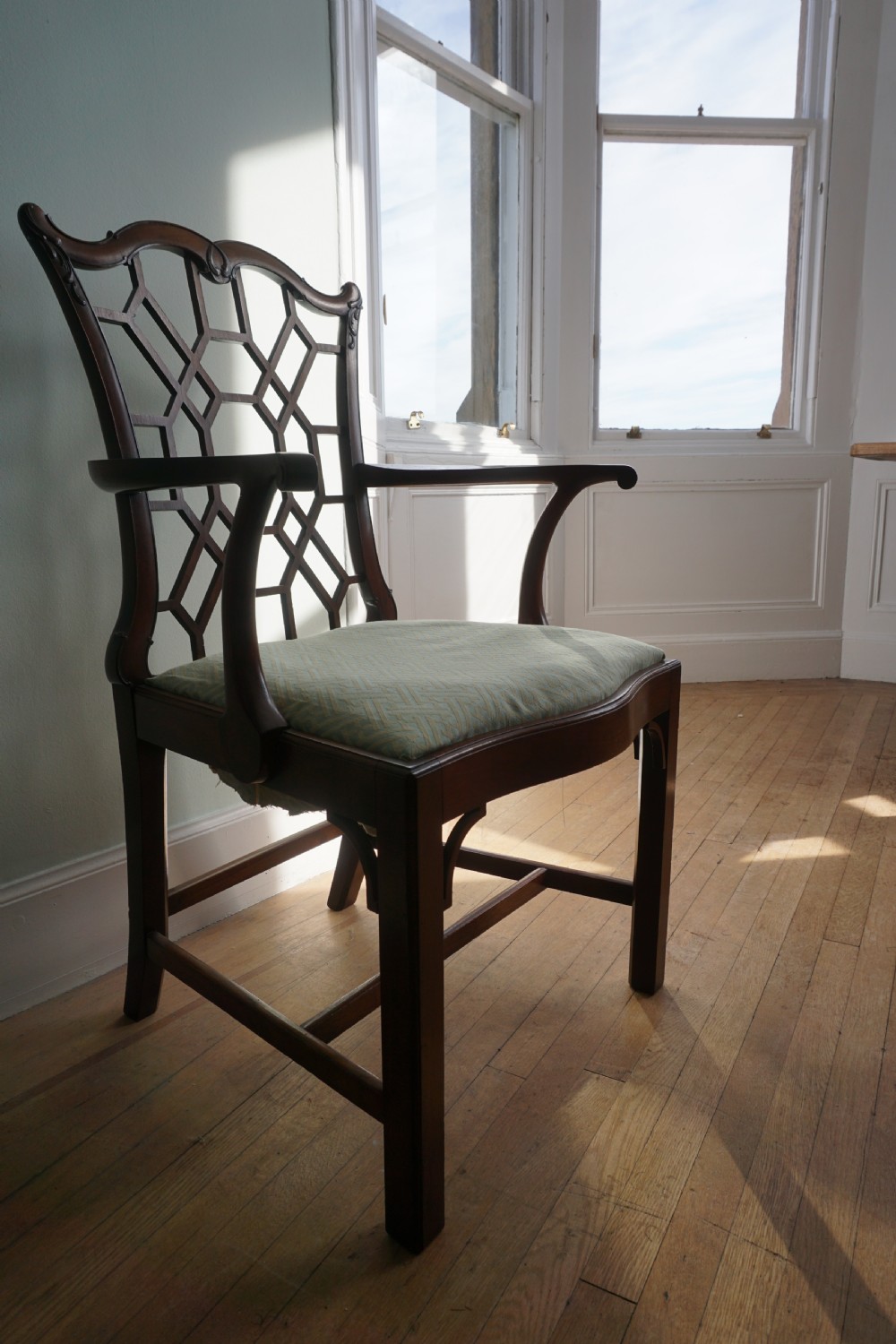 A 'Chinese Chippendale' style carved mahogany chair, fourth quarter 19th century