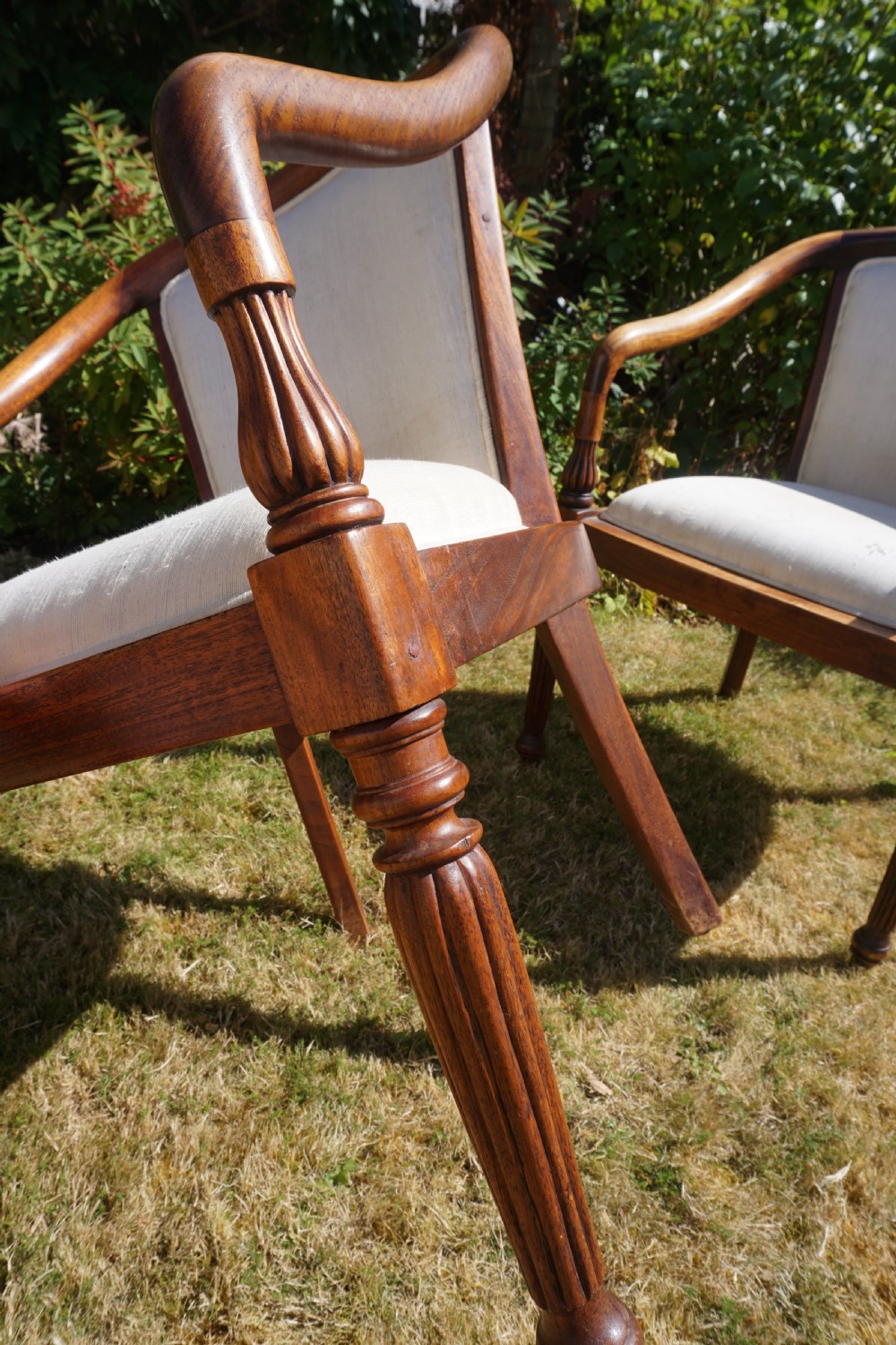 A pair of 19th century Anglo-Indian bergere armchairs View II
