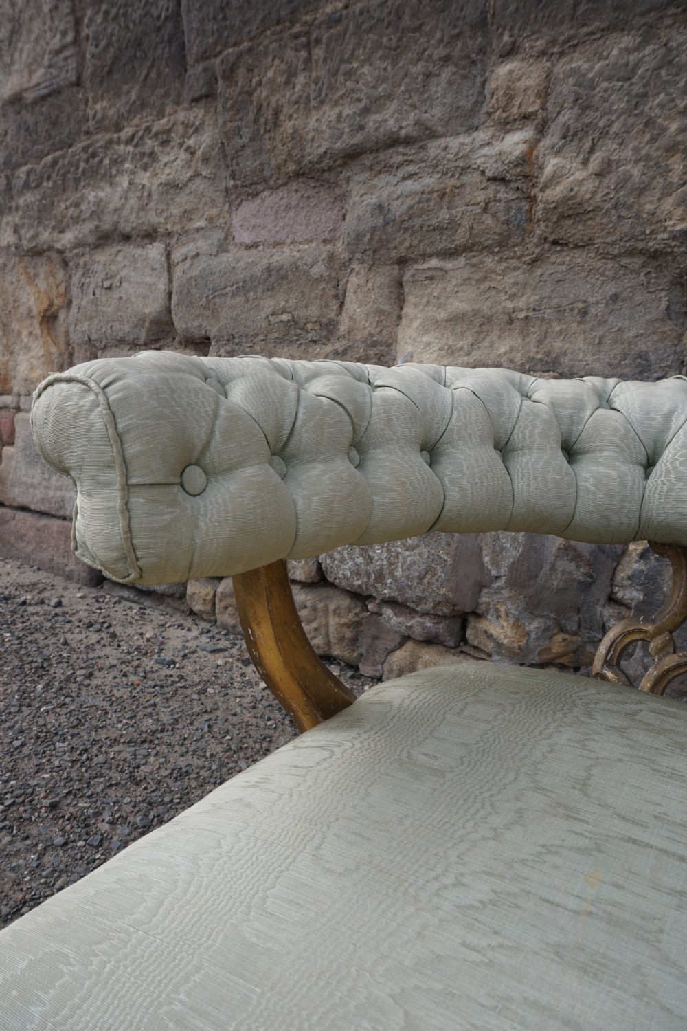 A Victorian giltwood tub chair by Holland & Sons of London View III