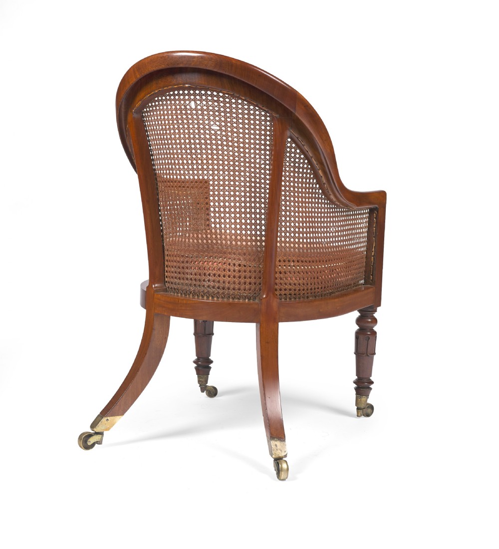 A Regency mahogany 'curricle' library chair attributed to Gillows, c.1820 View II